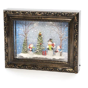 Comparateur de prix : Konstsmide Christmas Lampe décorative LED Cadre photo avec bonshommes de neige