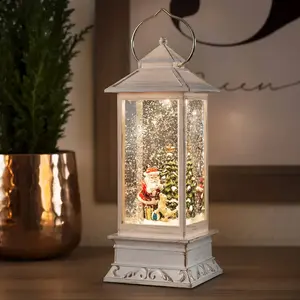 Konstsmide Christmas Lanterne à eau LED Père Noël et chien pas cher