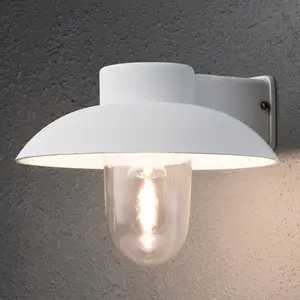 Comparateur de prix : Mani Applique murale dôme classique d'extérieur Blanc mat Max Watt 1x 60, E27, IP44 - Konstsmide
