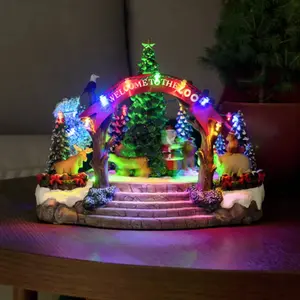 Comparateur de prix : Konstsmide Christmas Déco table Zoo de Noël, LED multicolores, musique