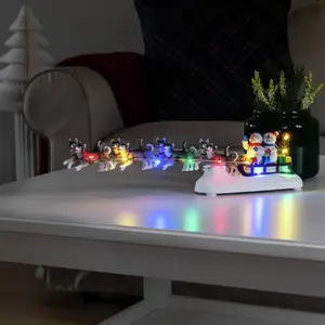 Comparateur de prix : Konstsmide Christmas Déco table Bonhomme de neige traîneau LED colorées