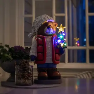 Konstsmide Christmas Lampe déco LED Ours en peluche intérieur, pilesVendu paramazon
