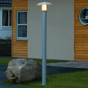 Comparateur de prix : Konstsmide Lampadaire laqué de couleur argenté Heimdal