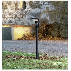 Freja Lampadaire extérieur classique noir mat, IP23 - KonstsmideVendu parmanomano