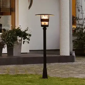 Comparateur de prix : Konstsmide - Freja Tête et lampadaire extérieur classique noir mat Max Watt 1x 60, E27, IP44