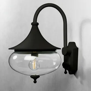 Libra Applique d'extérieur Classic Dome Down - Noir mat, IP23 - Konsts...Vendu parmanomano
