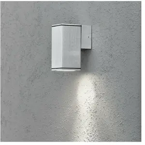 Konstsmide Monza Applique Murale Carrée Extérieure Moderne En Aluminium Anodisé Simple Gu10, Ip44