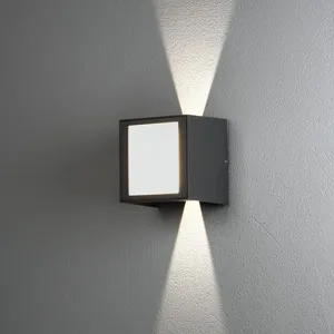 Konstsmide Lampe en aluminium laqué anthracite
