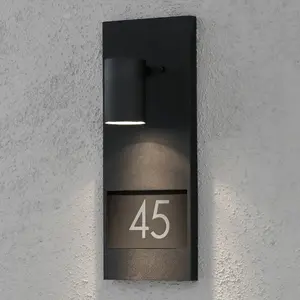 Eclairage pour numéro de maison Modena Konstsmide 7655-750 GU10 35 W noirVendu parluminaire