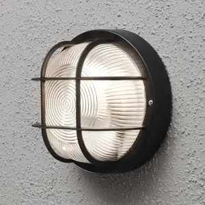 Konstsmide Applique d'extérieur Elmas ronde, noireVendu parluminaire