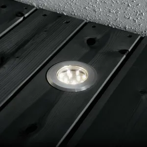 Konstsmide Mini led Ground spot Ensemble de 3 luminaires encastrés au sol en acier inoxydable pour système d'extérieur Mini led 12V, IP44Vendu paramazon