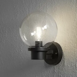Nemi Capteur de lumière extérieur Basic Up noir, IP44 - Konstsmide