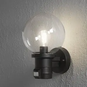 Konstsmide Applique d'extérieur Nemi avec détecteur de mouvement, noirVendu parluminaire