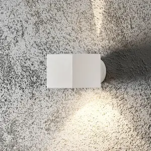 Konstsmide Applique d'ext. Modena Square, angulaire, blanche pas cher