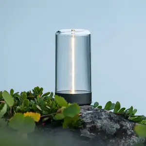 Konstsmide Lampe de table LED rechargeable Edison, hauteur 15 cm, gris...
