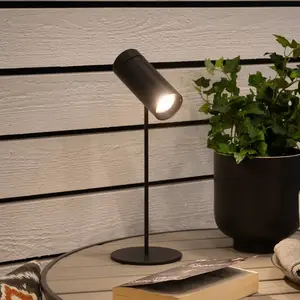 Comparateur de prix : Konstsmide Lampe à poser LED rechargeable Multi, noire, hauteur 30 cm,...