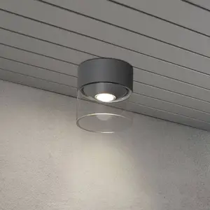 Comparateur de prix : Konstsmide Plafonnier extérieur moderne monté en surface LED gris foncé 6W, IP54