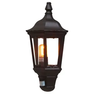 Comparateur de prix : Konstsmide Applique Firenze demi-coupe, capteur, noire