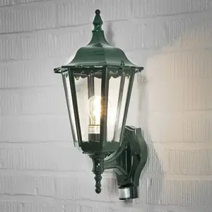 Comparateur de prix : Konstsmide Applique Firenze avec capteur, debout, verte