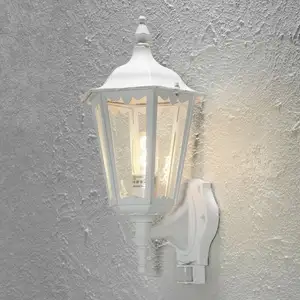 Konstsmide Applique d'extérieur Firenze avec capteur, à poser, blancVendu parluminaire
