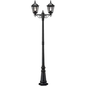 Comparateur de prix : Konstsmide Lampe pour mât Firenze à 2 lampes, noire