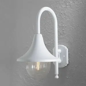 Konstsmide - Bari Plafonnier Extérieur Simple Dôme Blanc Mat, IP44 pas cher