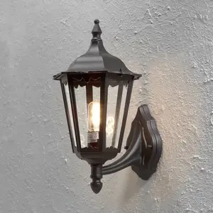 Konstsmide Applique d'extérieur Firenze, noir, douille en haut, 48 cmVendu parluminaire