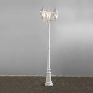 Comparateur de prix : Konstsmide Lampe pour mât Firenze à 3 lampe, blanche