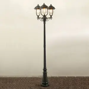 Comparateur de prix : Konstsmide Lampadaire candélabre 3 abat-jours Parma vert