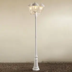 Konstsmide Lampadaire candélabre 3 abat-jours Parma blancVendu parluminaire