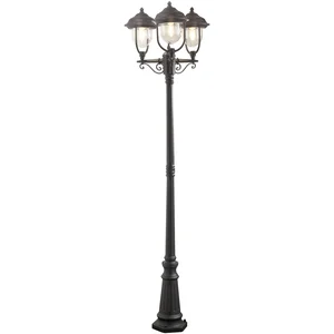 Comparateur de prix : Konstsmide Lampadaire candélabre 3 abat-jours Parma noir