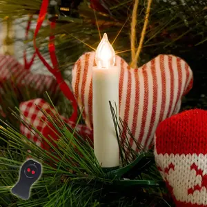 Comparateur de prix : Konstsmide Christmas Bougies de sapin LED à piles blanches 10 pcs
