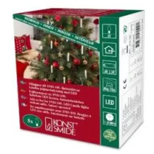 KONSTSMIDE 1915-100 GUIRLANDE DE SAPIN 5 BOUGIES + COMPLÉMENT POUR 191...Vendu paramazon