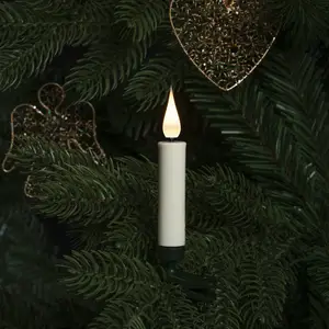 Konstsmide Christmas Bougies de Noël LED sans fil blanc, 3D, 12 piècesVendu parluminaire