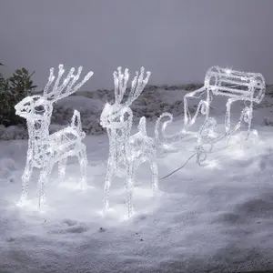 Comparateur de prix : Konstsmide Christmas Décoration lum. ext. LED Rennes avec traineau