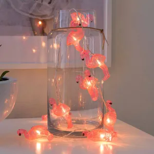 Comparateur de prix : Konstsmide Season Guirlande lumineuse LED Flamand rose, sur pile