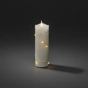 Konstsmide Christmas Bougie en cire LED crème couleur de lumière ambre 15,2 cmVendu parluminaire