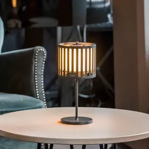 Konstsmide Lampe de table LED rechargeable Bottle, noir, aluminium, IP...Vendu parluminaire