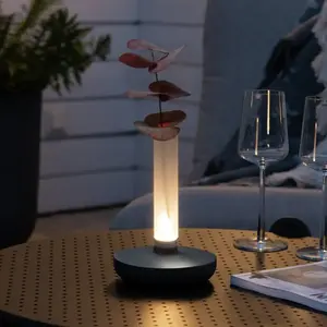 Comparateur de prix : Konstsmide Lampe table LED Biarritz IP54 batterie CCT grise