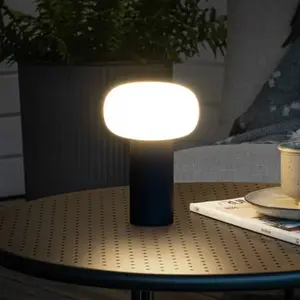 Konstsmide Lampe table LED Antibes IP54 batterie RGBW noire pas cher