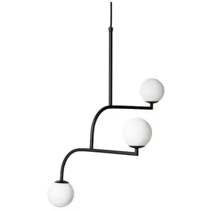 Pholc MOBIL-Suspension Métal/Verre 3 lumières H70cm pas cher