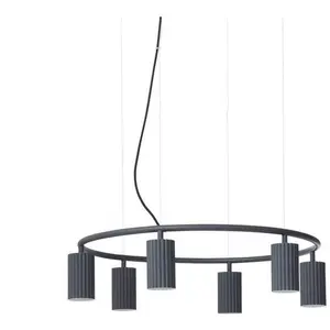Pholc DONNA CIRCLE-Suspension 6 lumières Métal Ø60cm pas cher