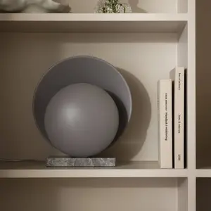 GLOBEN LIGHTING lampe à poser Orbit, gris, marbre, hauteur 32 cm pas cher