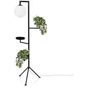 Globen Lighting ASTORIA-Lampadaire tripode avec tablettes H153cm NoirVendu parrakuten