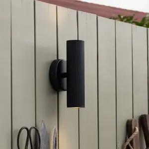 Applique murale Globen Lighting Hubble, noir, hauteur 21 cm IP44 pas cher