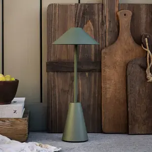 Globen Lighting Lampe de table d'extérieur rechargeable Cannes, verte,...Vendu parluminaire