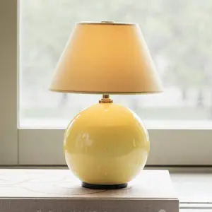 Lampe à poser rechargeable Globen Lighting IRIS, jaune/jaune, hauteur 23 cm pas cher