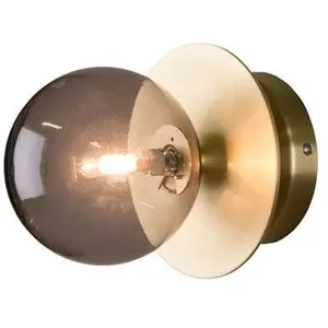 Globen Lighting Applique murale ART DECO, laiton/gris Ø 16 cm IP44Vendu parluminaire