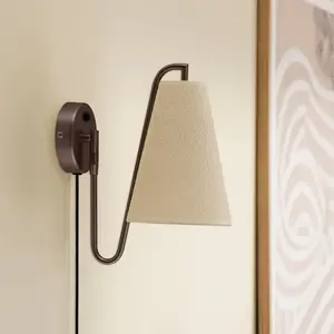 Globen Lighting Applique murale Lou, bronze/blanc, Ø 14 cm, ficheVendu parluminaire