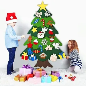 NO NAME Sapin de Noël en Feutre - Non spécifié - 95cm - Décoration Suspendue - Pour Enfants - Vert